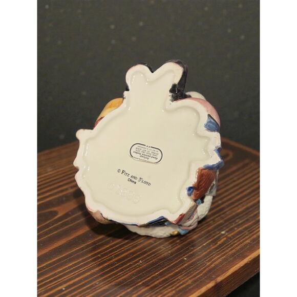 Fitz and Floyd Santa's List Collection Candy Dish with Lid in Original Box RARE - Picture 8 of 8